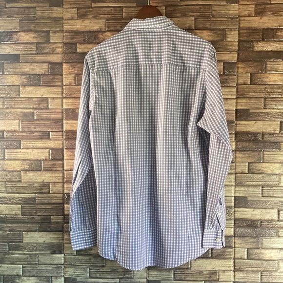 EUC Mens Antigua Medium TCU Purple & White Button down Shirt - Picture 2 of 9